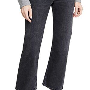 AGOLDE Ripley Mid Rise Straight Black Jeans 28
